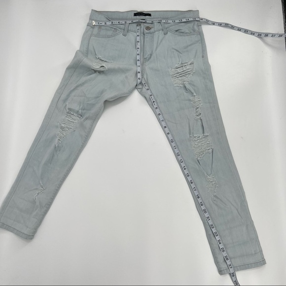 Flying Monkey Platinum Distressed Denim Skinny Jeans Size 28 Women’s - Picture 5 of 7